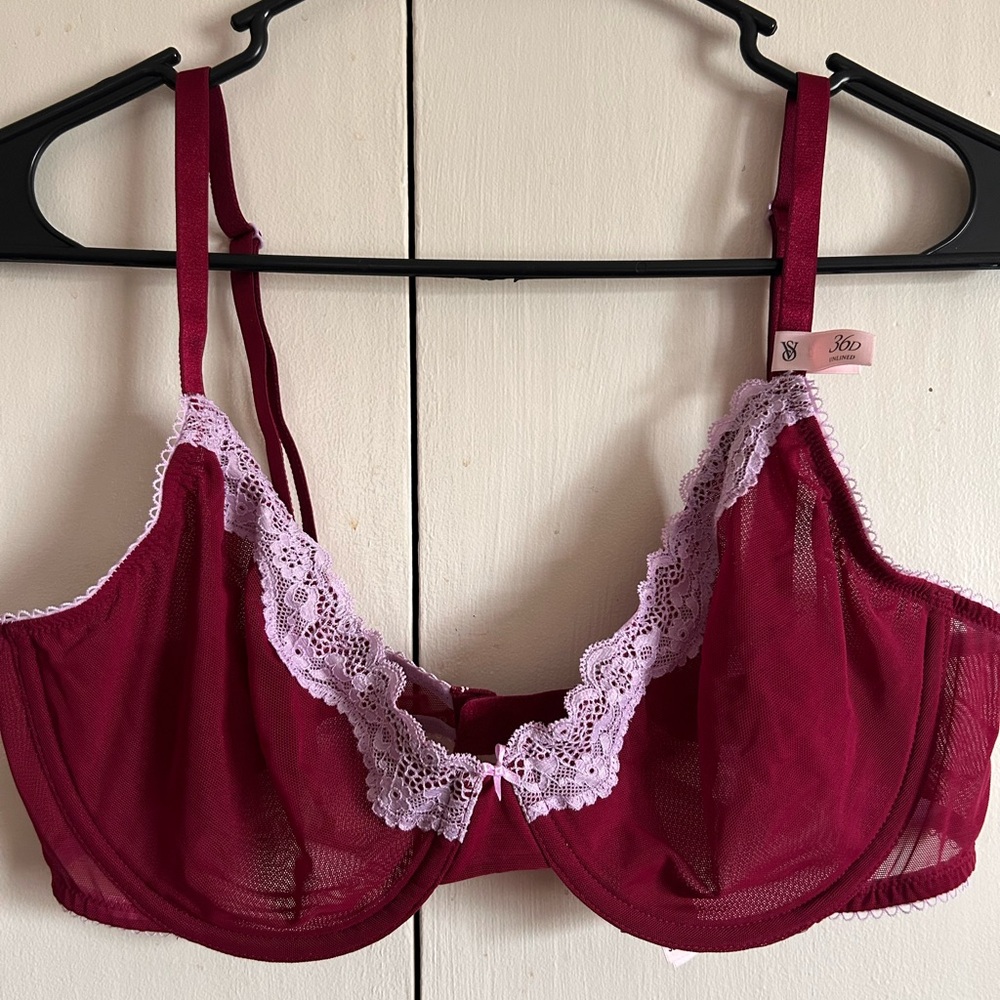 Victoria's Secret Tease Lace-Trim Unlined Demi Bra